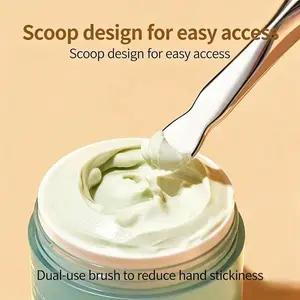 Dual-Head Silicone Mask Brush, Cleansing Scraper + Mud Mask Applicator, Soft Silicone, Gentle on Skin, Efficient Application, Essential for Home Skincare