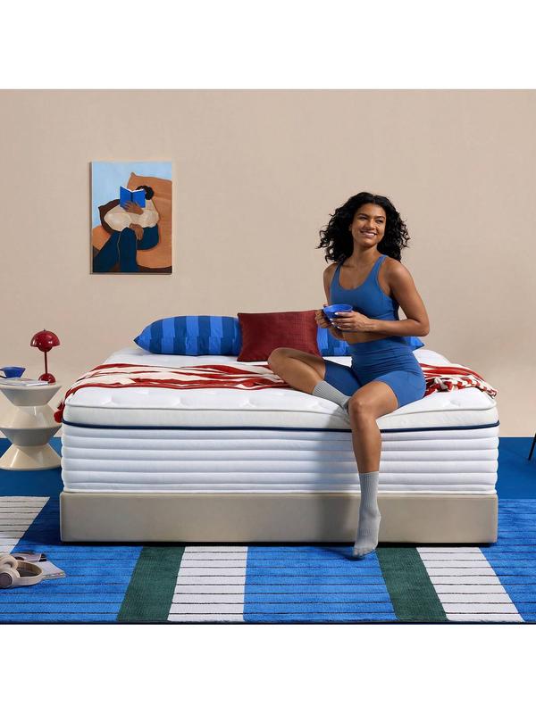 12/14-inch hybrid mattress with zoned support, fiberglass-free, reinforced edge coil memory foam, pressure relief and motion isolation, CertiPUR-US certified, suitable for single/double mattresses, providing an undisturbed, quiet sleep experience.