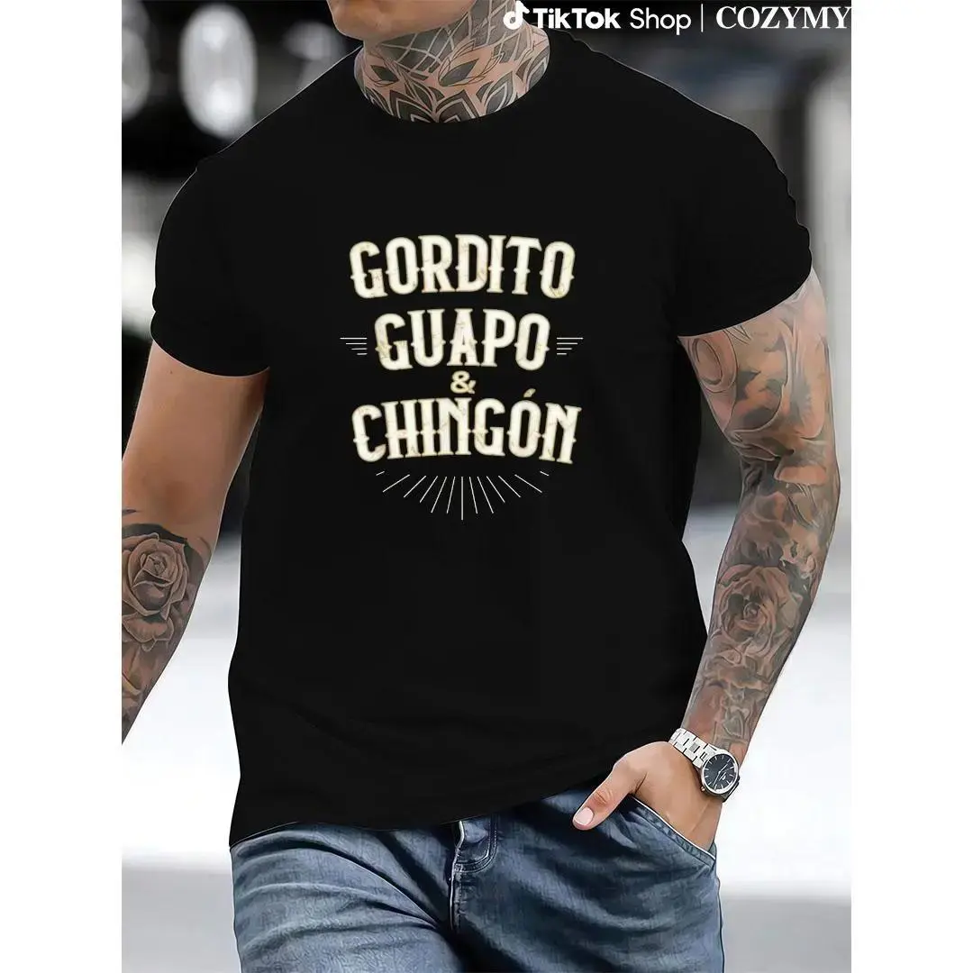Summer t Shirts Chubby, Handsome and Awesome - Funny Mexican T-Shirt Classic Tshirt