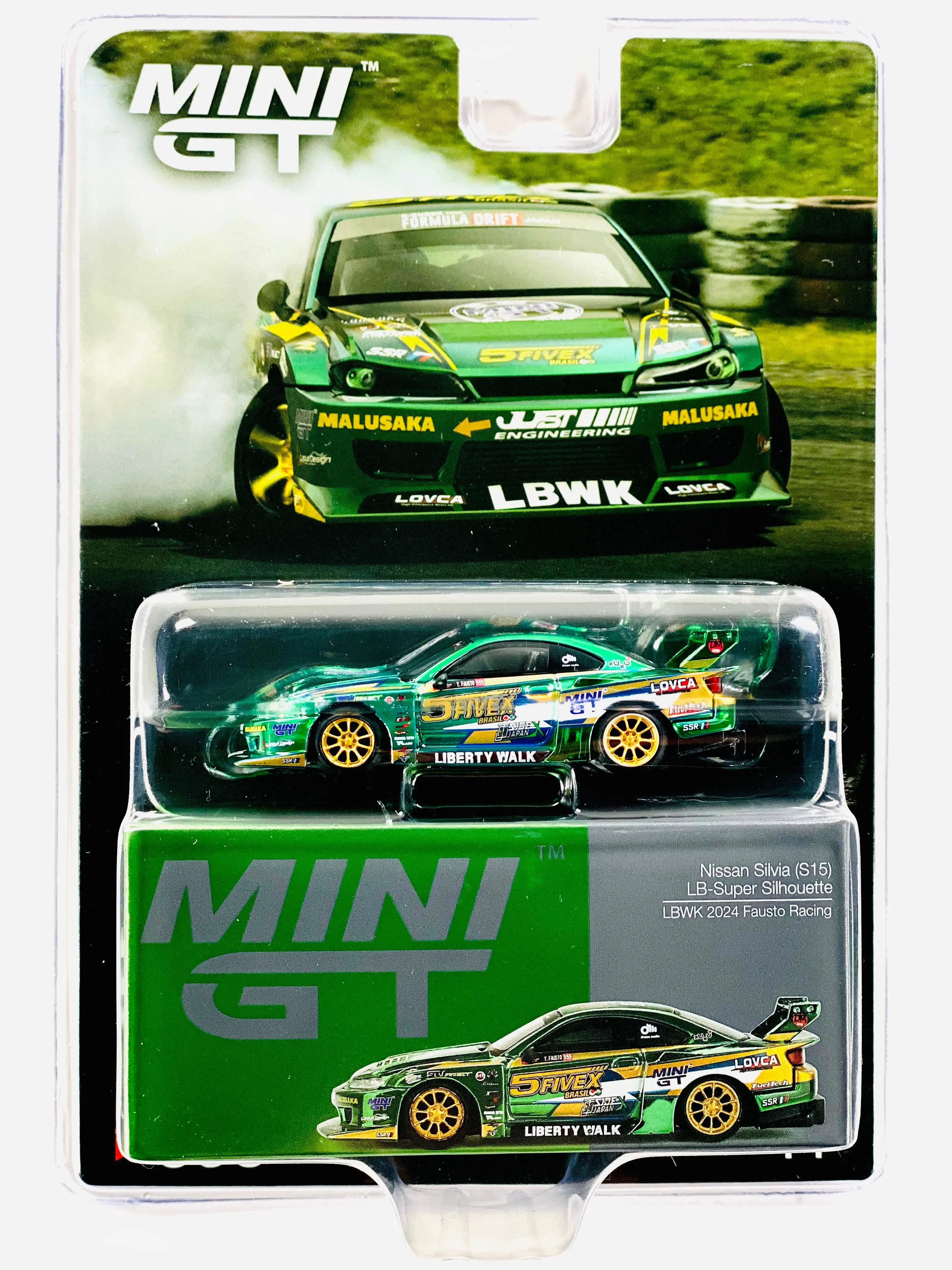 Mini GT Mijo Exclusive Nissan LB-Super Silhouette S15 LBWK Fausto Race #858