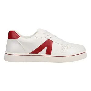 MIA Womens Krew Perforated Lace Up Sneakers Shoes Casual - White