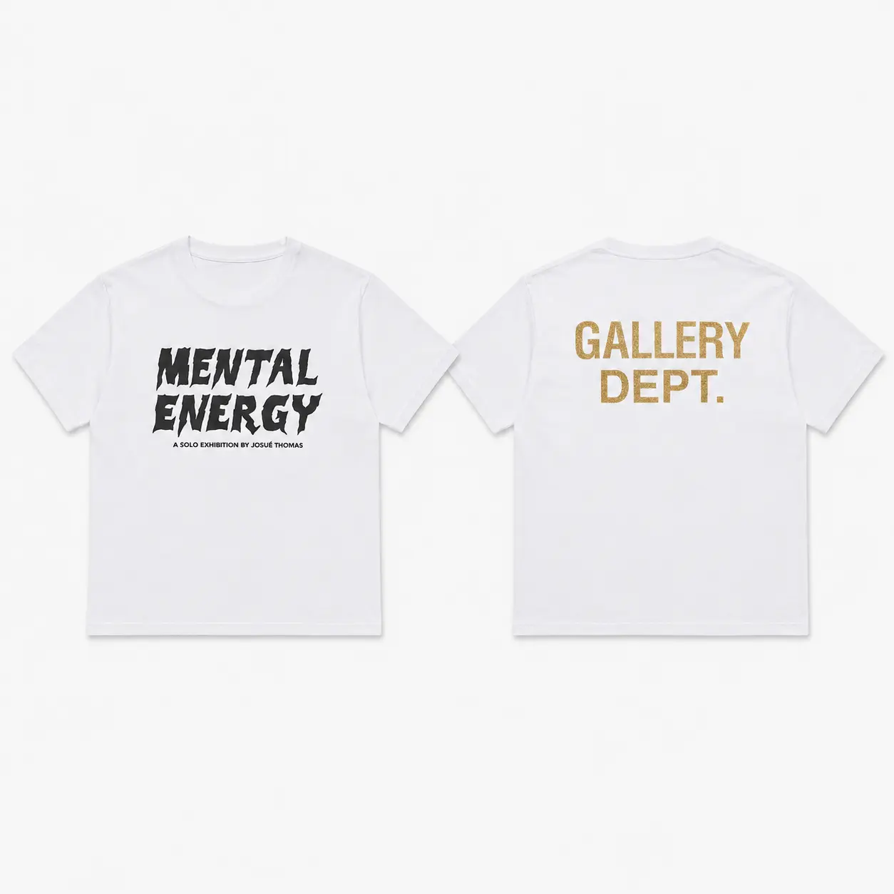 Gallery Dept Mental Energy Graphic T Shirt White Front Back Print Unisex Art Exhibition Streetwear Tee