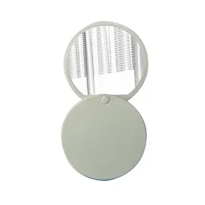 Round Portable Cosmetic Mirror Sliding Folding Mirror Girls Carry-On Small Round Mirror Handle Unbreakable Compact Vanity Mirror