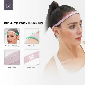 KEEP Thick Non-Slip Sweat-Wicking Sports Headband  for Women & Men, Workout, Running Athletic Yoga