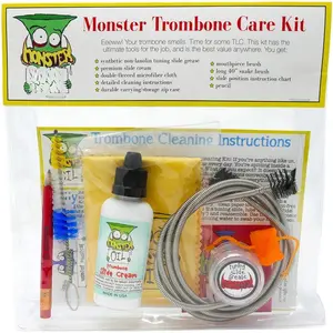 Trombone Care and Cleaning Kit | -Based and Veteran-Owned! Slide Cream, Slide , Mouthpiece Brush to Take Care of and Clean Your Trombone