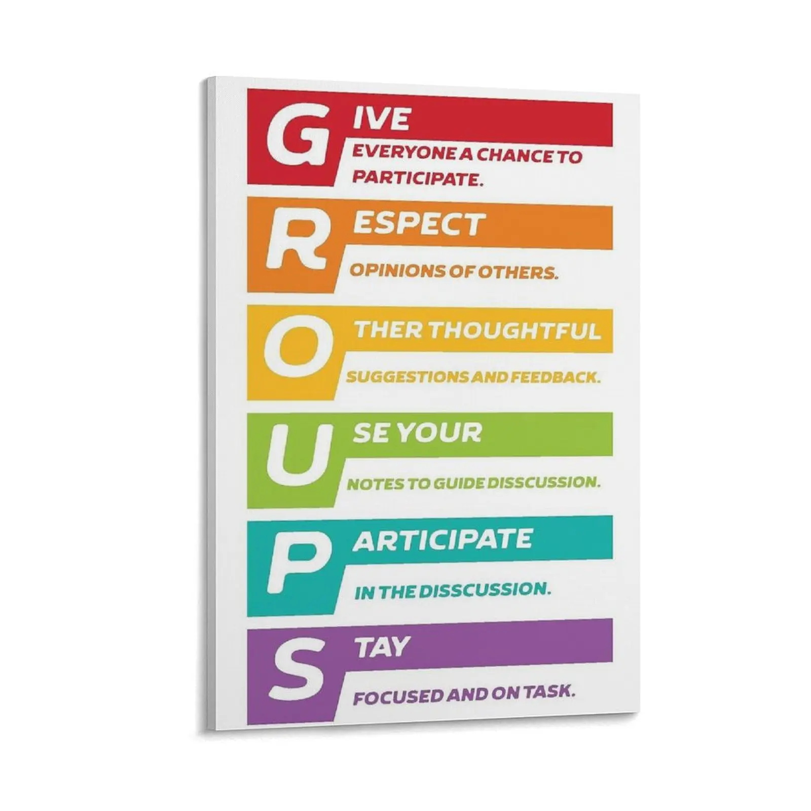 Group Rules Poster In Classroom Rules Poster Canvas Poster Bedroom Decor Sports Landscape Office Room Decor Gift Frames Ornaments Wall Decoration Artistic Print