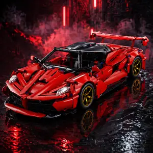Dream Red Racing Car: RC Supercar Building Blocks Set. The Perfect Birthday & Holiday Gift for Boys and Car Enthusiasts. High-Tech Educational Toy & Room Decor