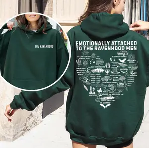 Licensed Ravenhod Series Quote 2 Sided Hoodie, Bookish Gifts Love, Smut Dark Romance, Booktok Merch, Womenswear