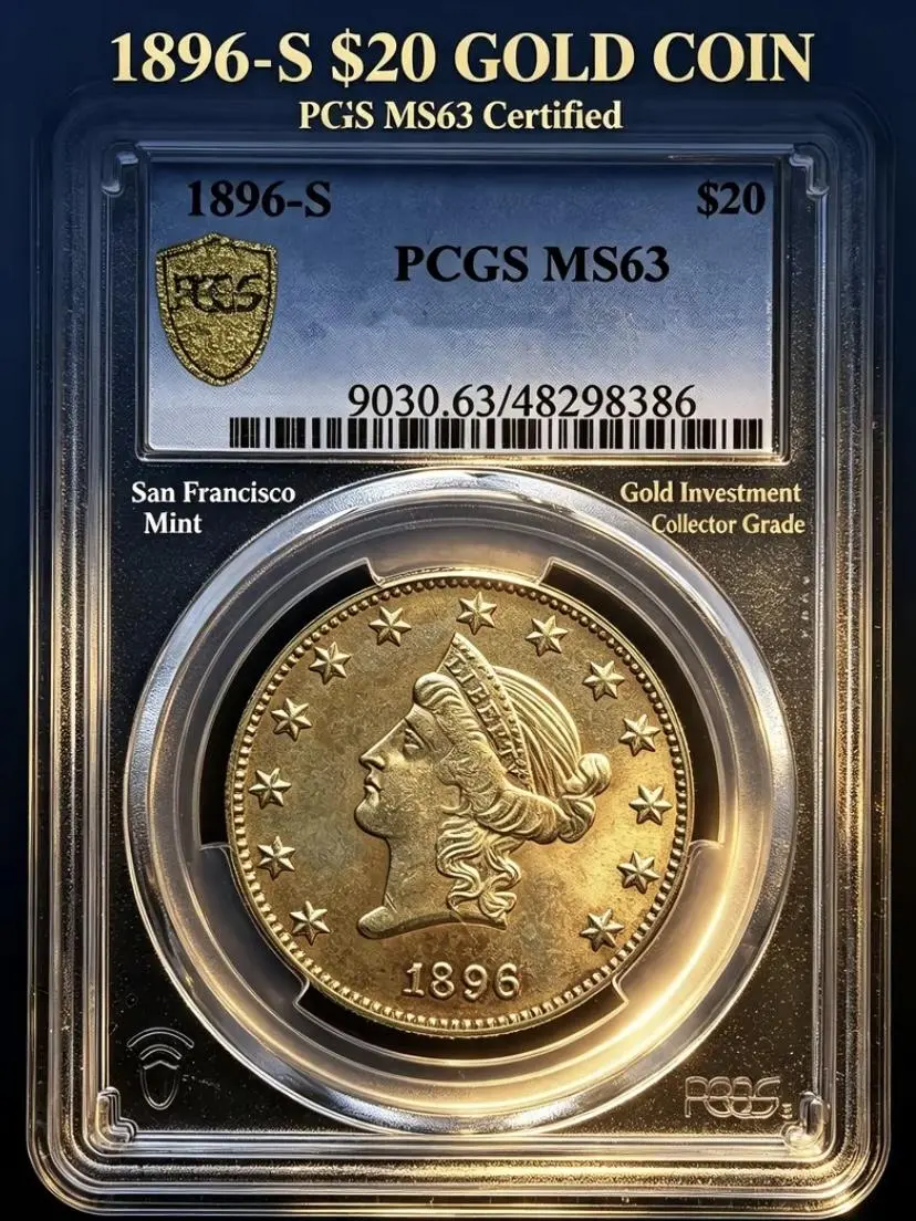 1896-S Morgan Silver Dollar - Super Rare, PCGS Certified Collectible with Protective Slab Packaging