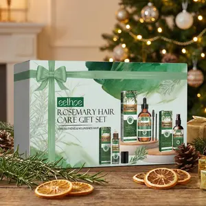 This rosemary hair care gift set includes hair oil, curl oil, and styling spray, making it a suitable hair care and styling product for both men and women, and a perfect gift. shampoo