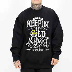Keep Old in School, Chicano Clothing, Cholo, Gangster clothes, Hoodies for men, Men's clothing, Streetwear, Lowrider, Graphic tee, Men gifts Sweatshirts Loose