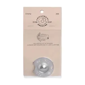 Billiards & Snooker Dome Tip Shaper - Carbon Steel Cue Shaping Tool with 0.358 in Precise Radius, Compact Design