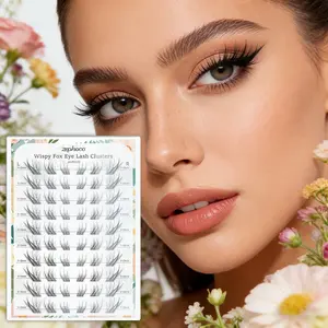 Fox Eye Lashes Without Glue, Self-Adhesive Eyelashes, Enhances Fox Eye Effect, No Glue Needed, Daily Makeup Essentials