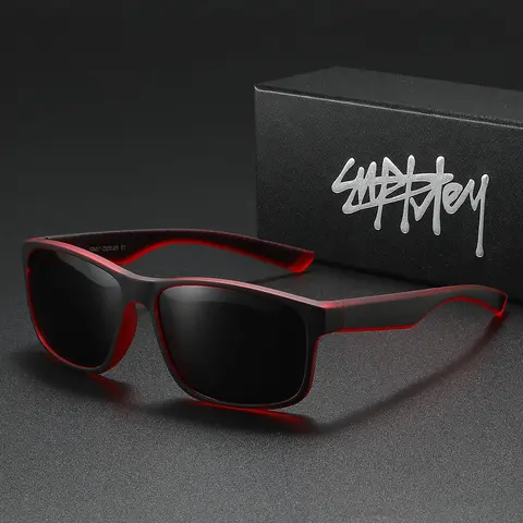 Supkley Trendy Polarized Square Frame Sunglasses, Sun Protective Sunglasses, Casual Sunglasses with Tac Coating Lenses, UV Protection for Outdoor Activities, Anti-Slip Design for Everyday Wear, Modern Trendy Sunglasses, Trendy Styling Sunglasses