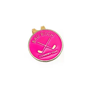 Birdie Girl Golf - Bad B*tch Country Club Women's Golf Ball Marker with Hat Clip