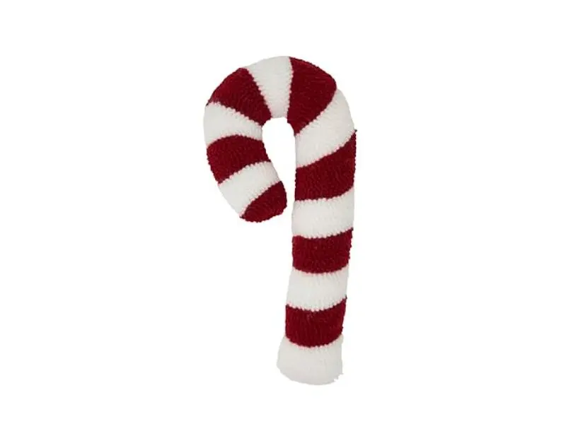Saro Lifestyle 1018.RW22 9 x 22 in. Candy Cane Twist Poly Filled Throw Pillow, Red & White