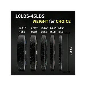 Sports season  Bumper 2 Inch Rubber 2*15LB 2*25LB 2*35LB 2*45LB Plates For Weight Lifting Strength Training Home Gym Strength training