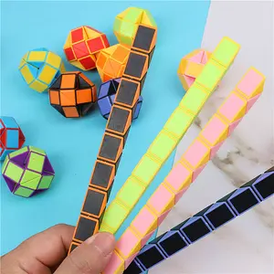 1pc/3Pcs Folding Magic Snake Ruler Puzzle Antistress Cube Educational Toy - Fun Birthday Party Favors, Goodie Bags, School Reward, and Perfect Gift for Halloween, Christmas