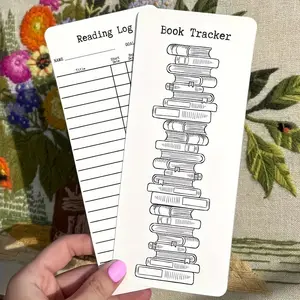 Reading List Bookmark, 6 Counts/set Reading Log Note Card, Personal Reading Log Book Tracker Card, Gift for Reading Lover & Student