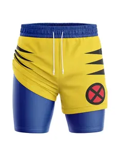 AnimePerformance Shorts Summer Double Layer Beach Pants Fitness Training Pant Sports Swimming Shorts