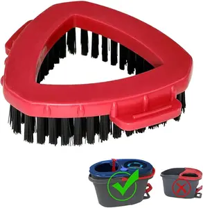 O-Cedar RinseClean 2 Tank System Scrub Brush for Spin Mop Stiff Bristle Scrubbing All Purpose Triangle Replacement Head 1pcs