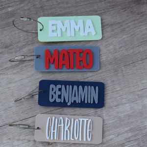 Custom 3D Printed Name Keychains Personalized Name Tags Unique 3D Printed Key Accessories Easy Customization