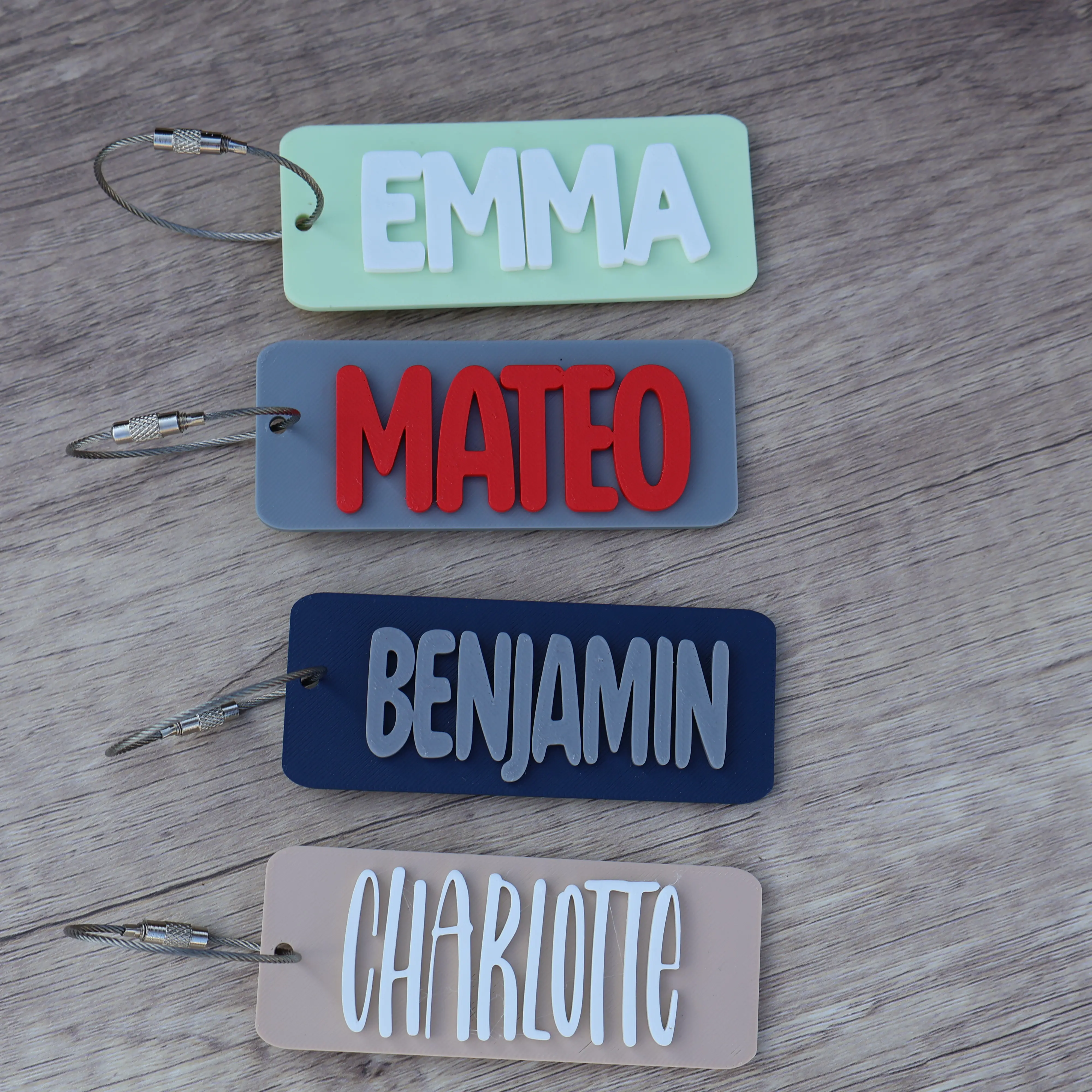 Custom 3D Printed Name Keychains Personalized Name Tags Unique 3D Printed Key Accessories Easy Customization