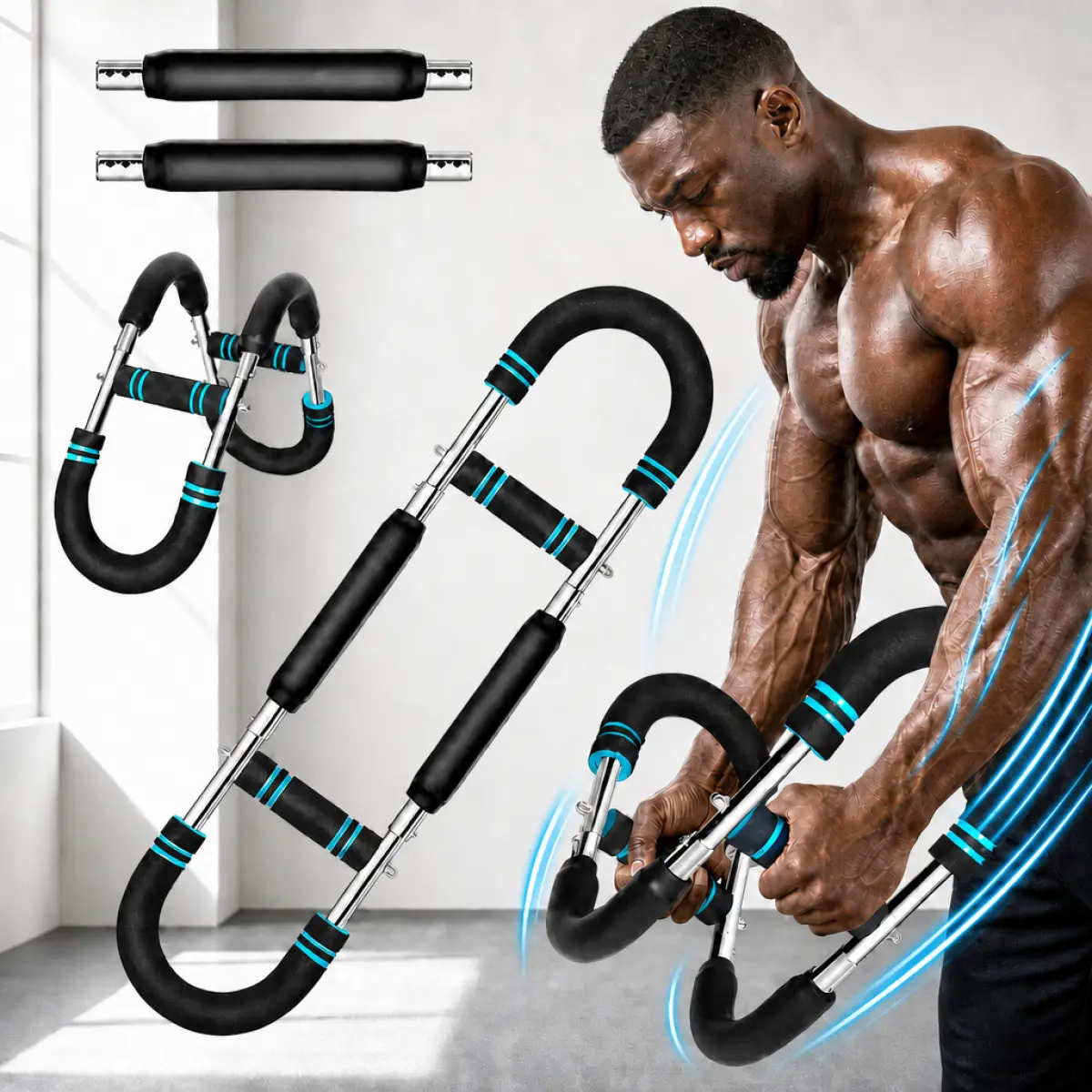 Chest Expander Arm Trainer, Adjustable Resistance Spring Workout Equipment, Portable Home Gym Fitness Tool for Chest, Arm & Shoulder Exercises, Strength Training Accessories travelessentials, Fitness Exercise Accessories, Gym Workouts, Strength Conditioni