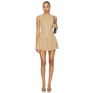 ALL THE WAYS Karoline Mini Dress in Mocha