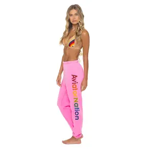 AVIATOR NATION SWEATPANTS - NEON PINK