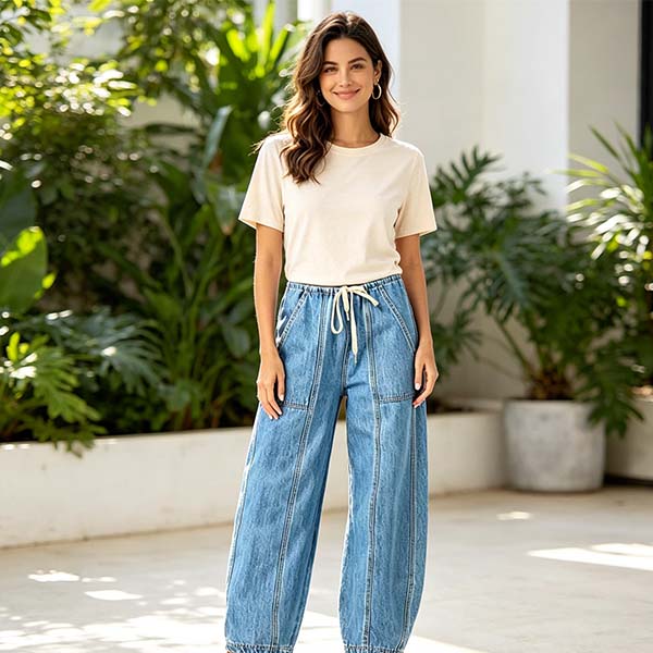 Oversized Baggy Jeans for Women, Casual Loose Fit Denim Pants, Y2K Streetwear