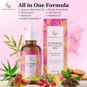 60ml Cyperus Rotundus Oil, Natural Cyperus Rotundus Oil for Hair Removal, Reduces Unwanted Hair Growth, Moisturizing & Soothing CyperusOil For Reducing Body hair Growth oil Ideal for All Skin Types