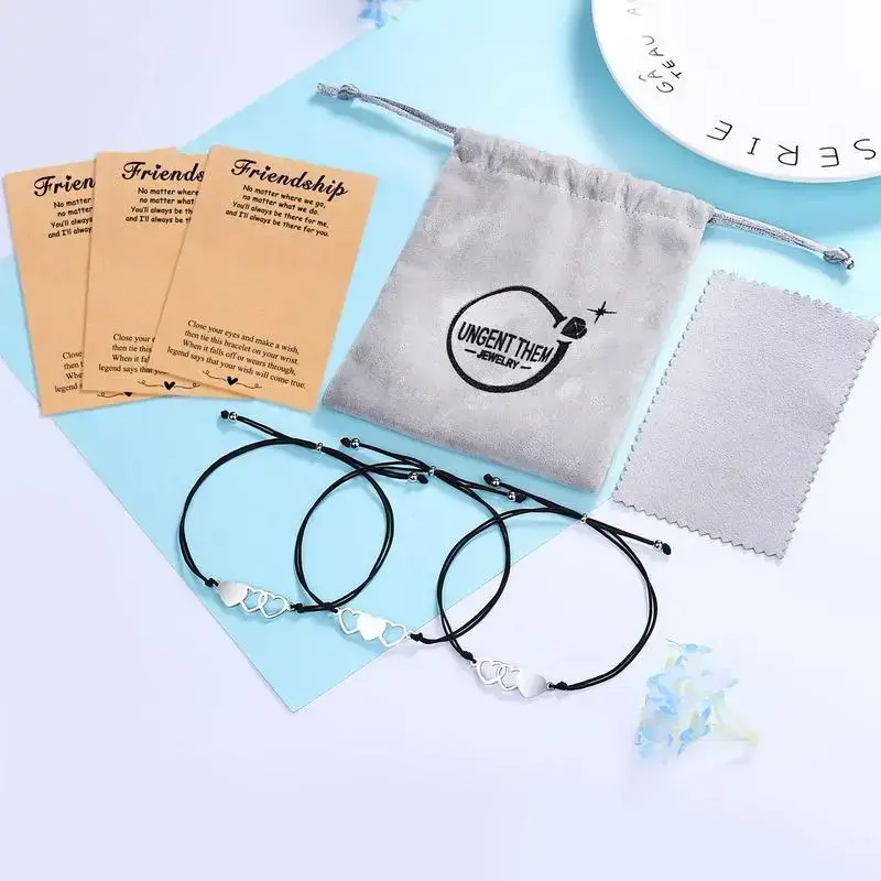 2/3/4/5 Pcs Matching Heart Bracelets Friendship Sisters Gifts for Best Friends Cousins Bestie Women 2/3/4/5 Pcs Matching Heart Bracelets Friendship Sisters Gifts for Best Friends Cousins Bestie Women