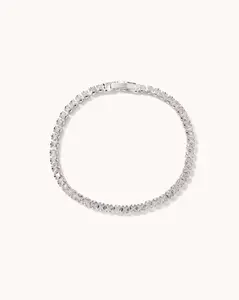 Square Tennis Bracelet - Silver