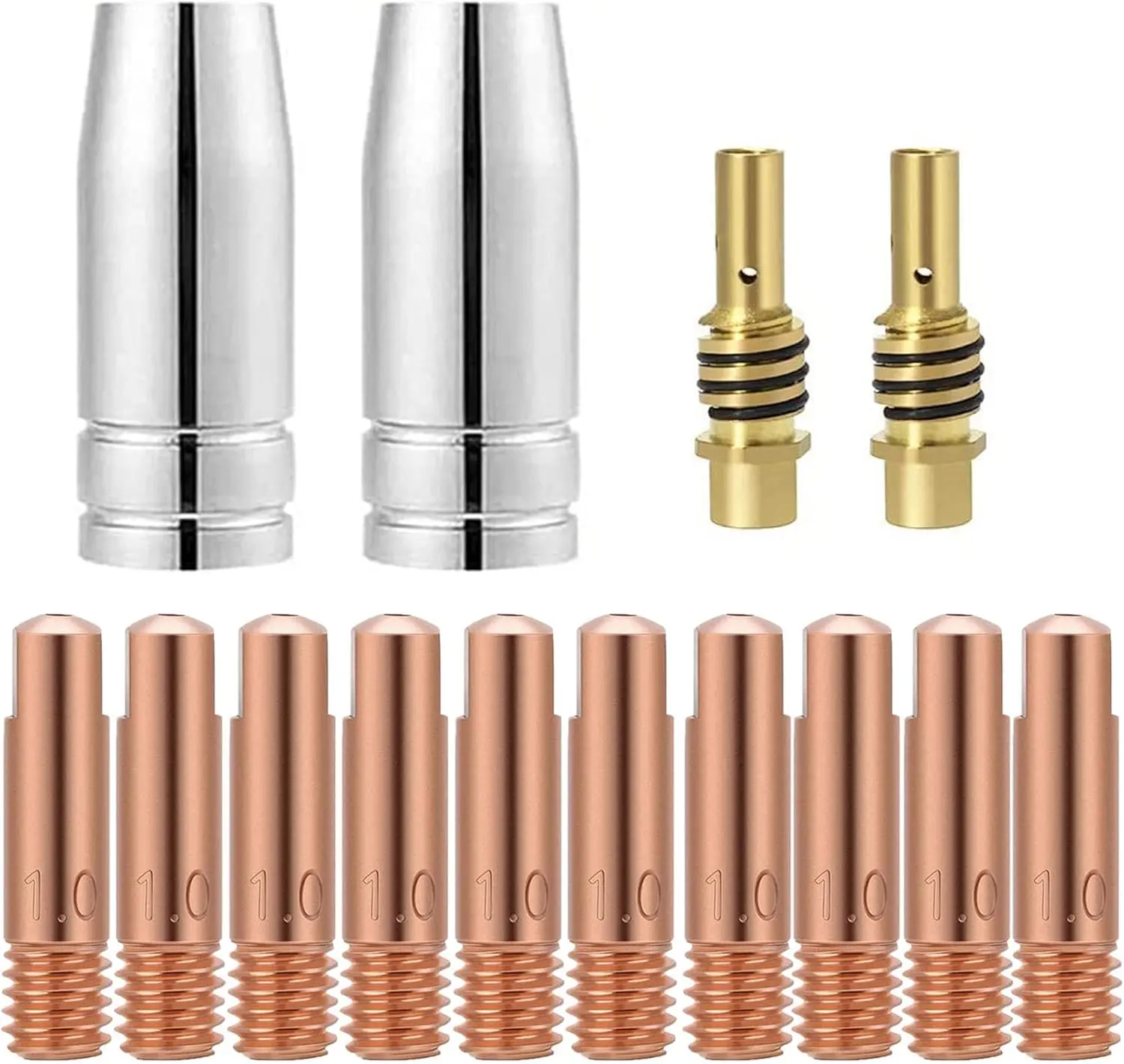 Mig Welding Tips - 30 Pack 0.030" for Mig Welding Gun, Copper.