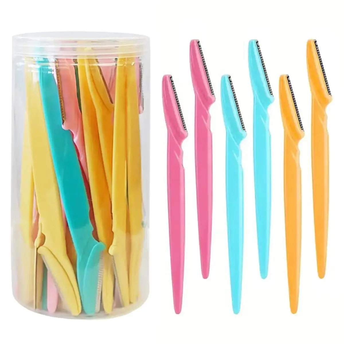 Multipurpose Eyebrow Razor Set, 30/50/60pcs Safety Gentle Eyebrow Trimmers, Eyebrow Razors for Women, Facial Razors for Shaving, Eyebrow Shaping Tool,