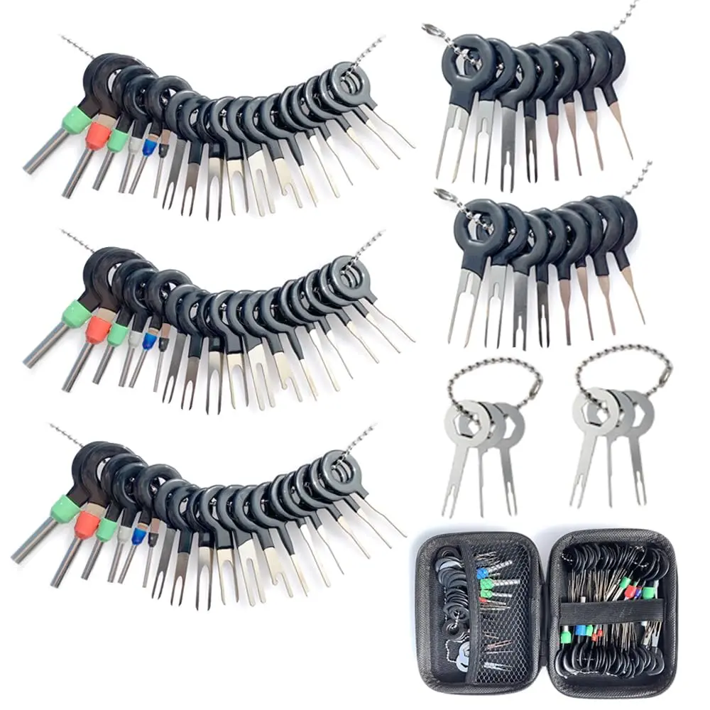 76Pcs Removal Tool Kit, Pin Extractor Tool Set for Connectors| For Wire Connector Removal, Depinning Compatible with Deutsch, AMP,,, for Car Repair