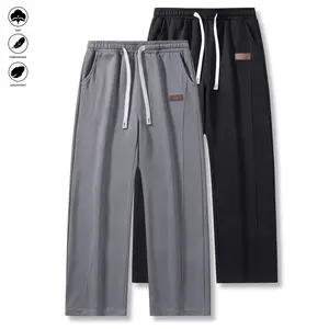2 men's casual jogging pants with elastic waistband with drawstring for sports, leisure, street style, hiking, everyday wear and special occasions
