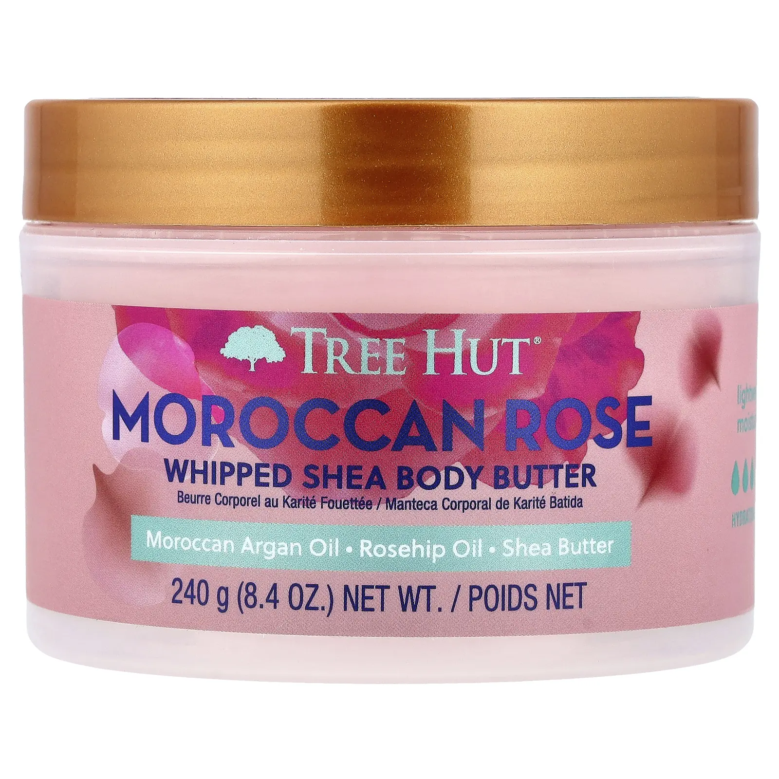 Tree Hut Whipped Shea Body Butter, Moroccan Rose, 8.4 oz (240 g)