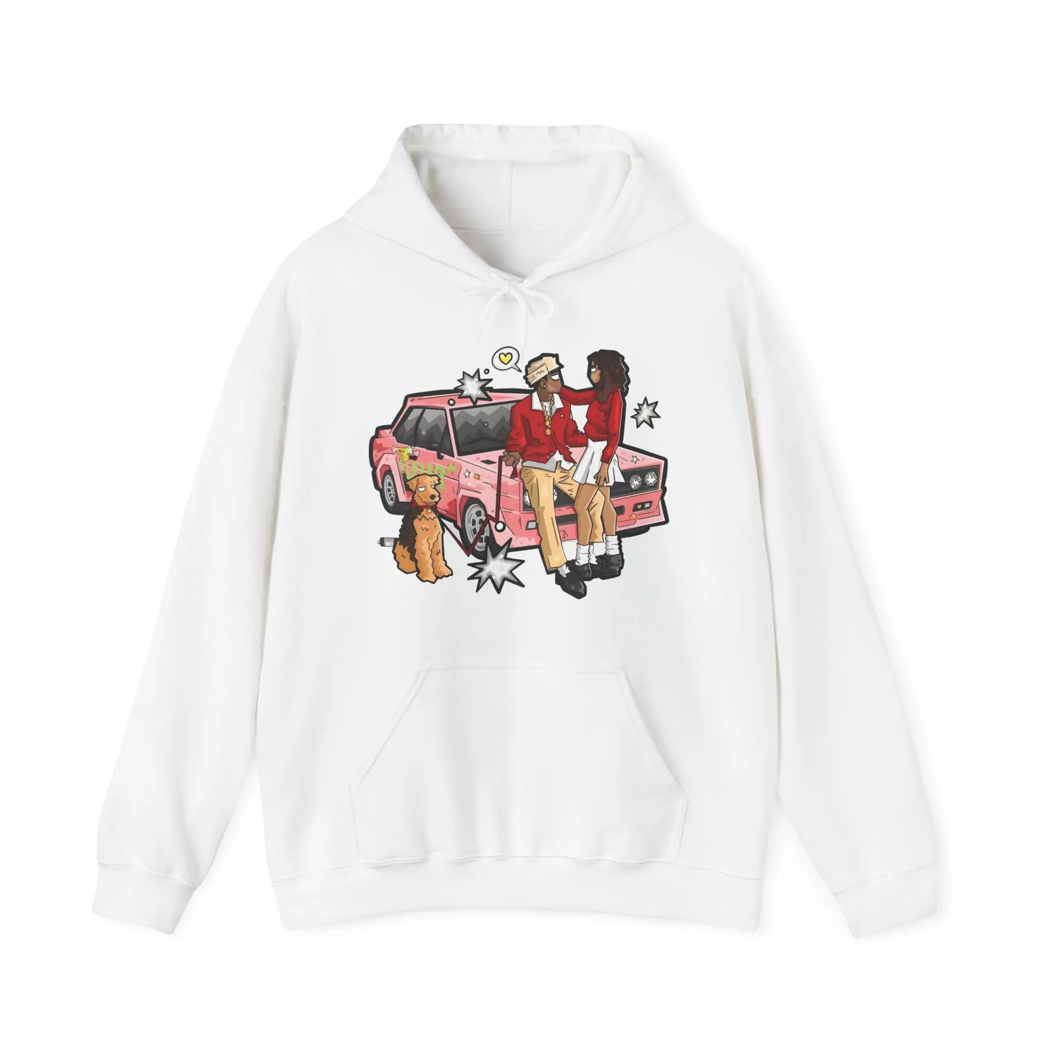 Men's Vintage Tyler Inspired Heavy Blend Hoodie - Plush Kangaroo Pocket, Oversized Casual Cotton Fabric