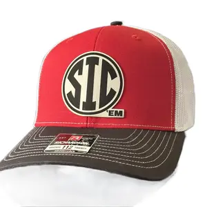 Georgia Hat with White Leatherette Sic Em Patch