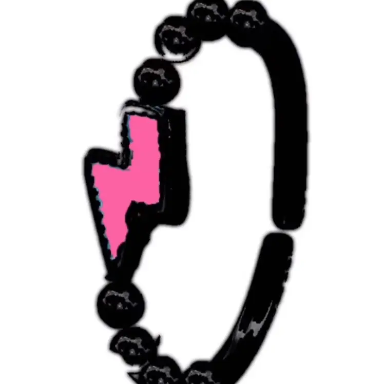 Pink Lightning Bolt Ear/Nose/Lip Piercing 20 Gauge