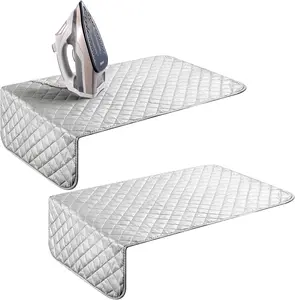 2PCS,32x18" Magnetic Ironing Blanket Mat, Heat Resistant Quilted Laundry Pad, Alternative for Iron Board