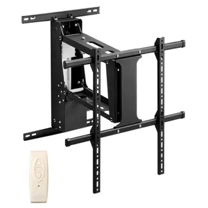 VEVOR Motorized TV Wall Mount, TV Mount for 32 to 65 Inch TV, Electric Adjustable Ceiling TV Mount, Motorized Flip Down TV Mount Bracket with Max VESA 24x 24 in, Fits TVs Up to 88 lbs