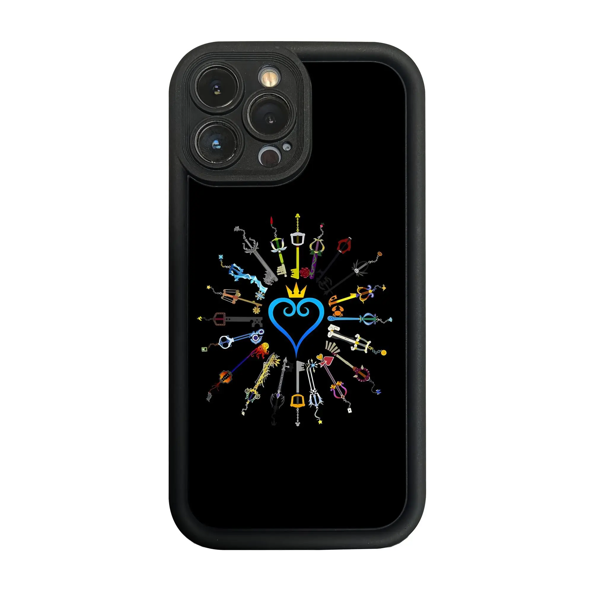Phone Case: Kingdom Hearts Keyblades Fashionable And Cute for iPhone Soft Case, for iPhone Series 17 16 15 14 13 12 11 PRO MAX PLUS, AIR Mini SE and iPhone XS MAX, perfect holiday gift for friends and family