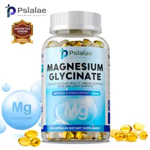 Pslalae - High Absorption Magnesium Glycine Lysinate Supplement - For muscle relaxation, promotes healthy sleep, helps maintain a normal, regular heartbeat and improves overall cardiovascular health - 60/120 Capsules