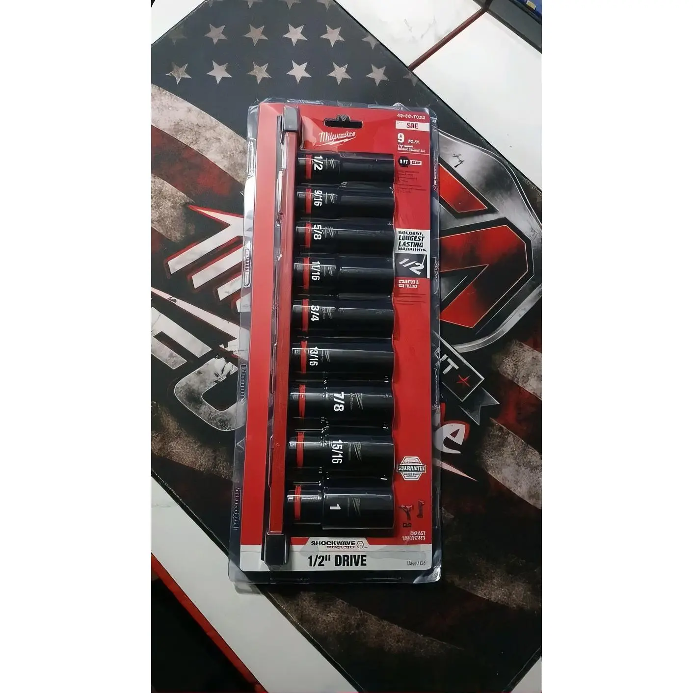 1/2" Drive Socket Set 6 PT Deep Well - 9-Piece