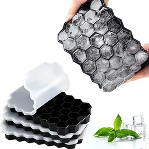 Honeycomb Ice Cube Tray, 1/2/3 Counts Silicone Ice Cube Mold, Easy To Release Ice Tray for Cocktail & Whiskey, Bar Utensils, Ice Cubes Maker, Home Bar Accessories, Ice Molds