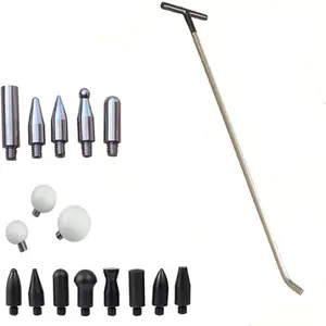 Paintless Dent Repair Tools 1 count of Dent Removal Rods with Awl  Dent Hail Repair Tools Paintless Dent Removal Kit  Auto  Dent Removal of Hail  and Door Ding (17 PCS)
