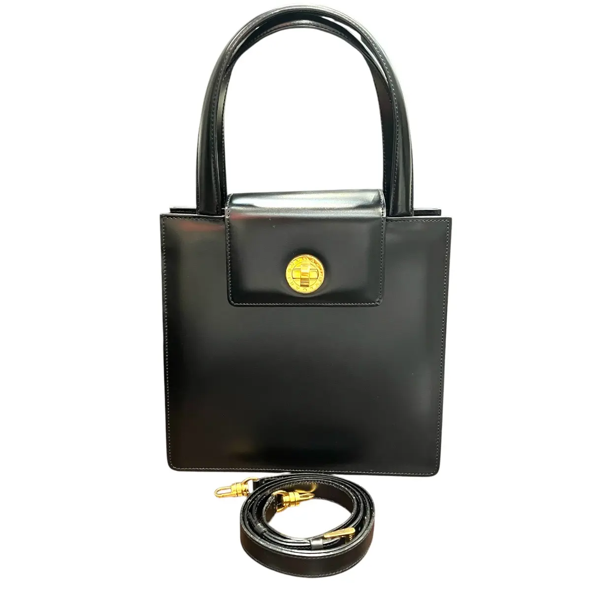 Pre-owned Bvlgari Calfskin Shoulder Bags Bulgari Bulgari Leather 2way Handbag